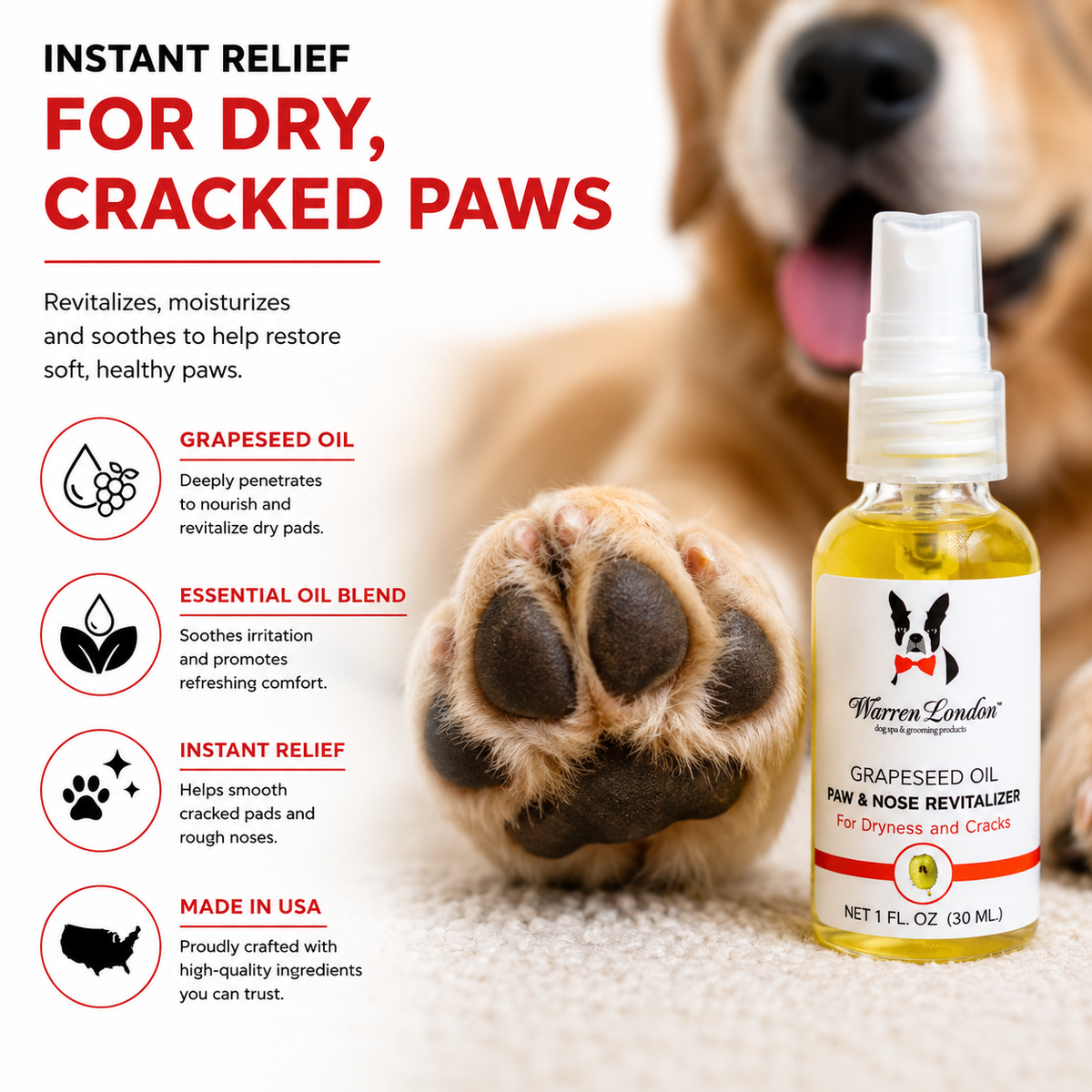 Grapeseed Oil Paw and Nose Revitalizer - Professional Size | HT Animal Supply