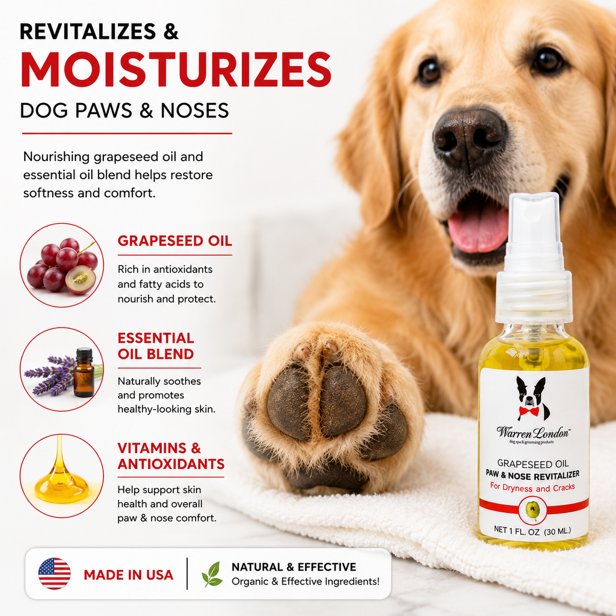 Grapeseed Oil Paw and Nose Revitalizer - Professional Size | HT Animal Supply