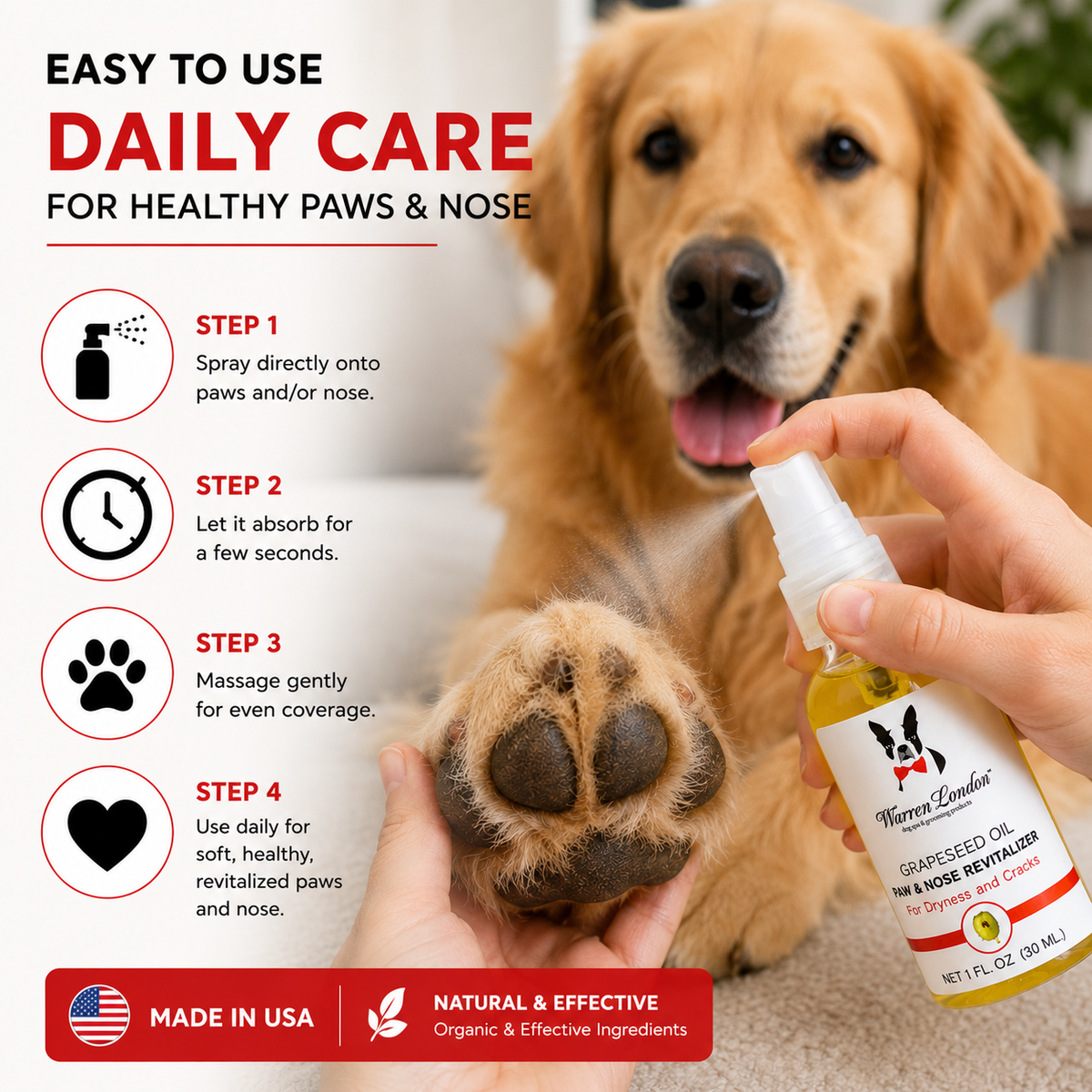 Grapeseed Oil Paw and Nose Revitalizer - Professional Size | HT Animal Supply