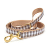Up Country Gray Buffalo Check Cast Brass Dog Leash