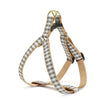 Up Country Gray Buffalo Check Dog Cast Brass Dog Harness