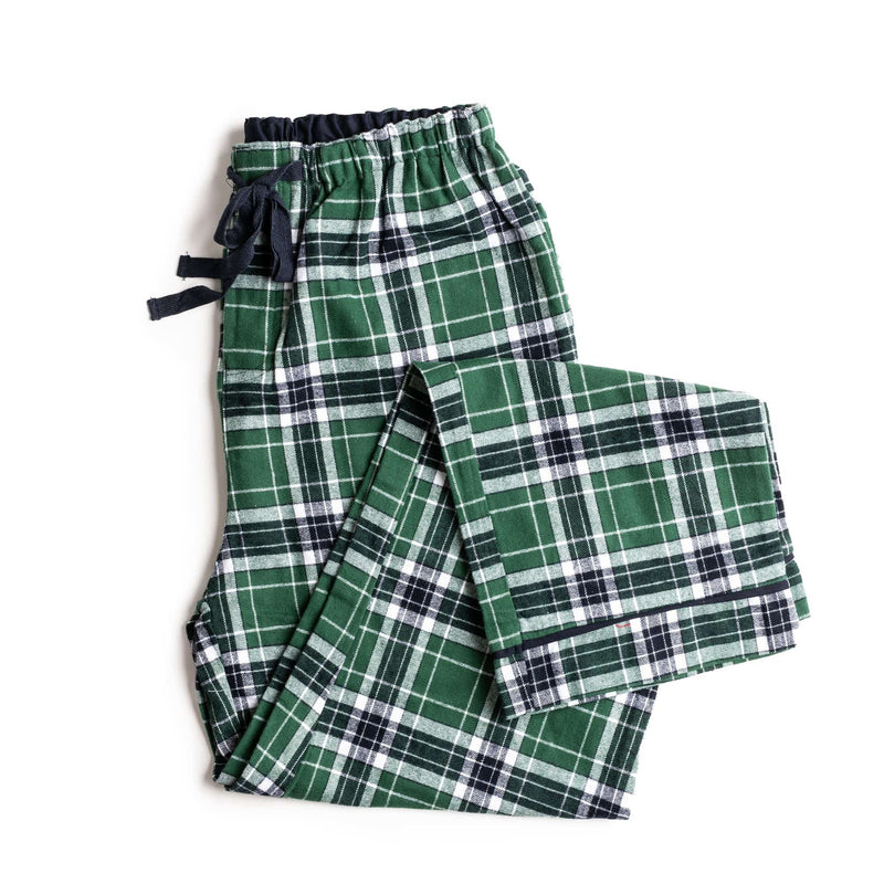 Green Plaid Flannel Matching Human Pajamas 