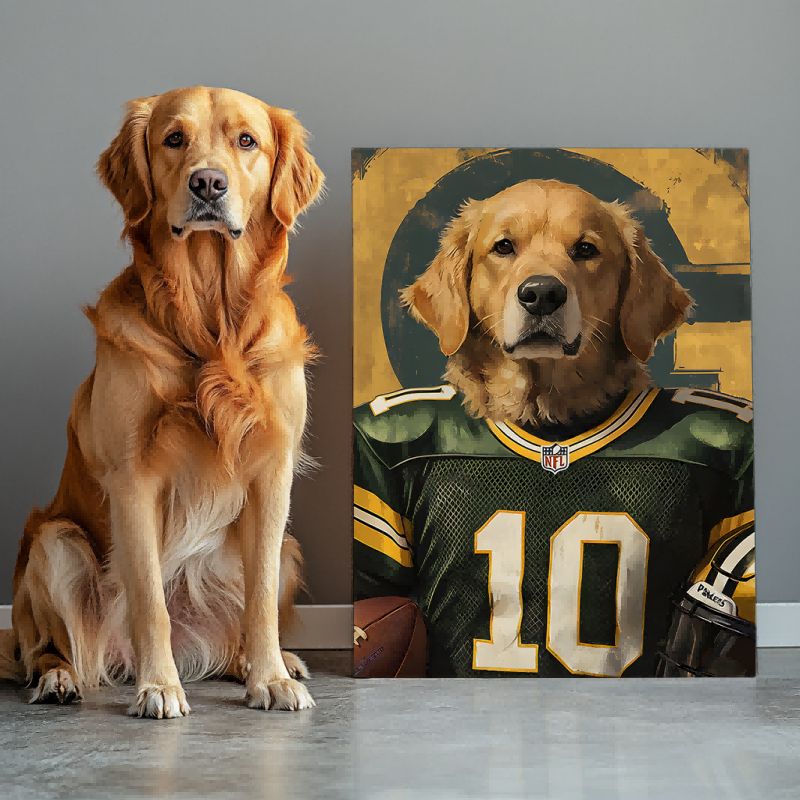 Paws and Play Football Edition Texture Portrait