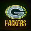 Green Bay Packers Logo Real Glass Neon Sign