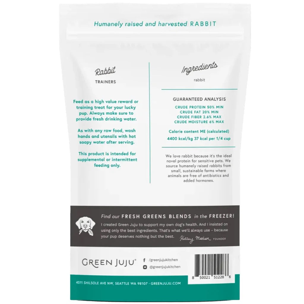Green Juju Freeze Dried Rabbit Trainer Treats (2.5oz) - HT Animal Supply
