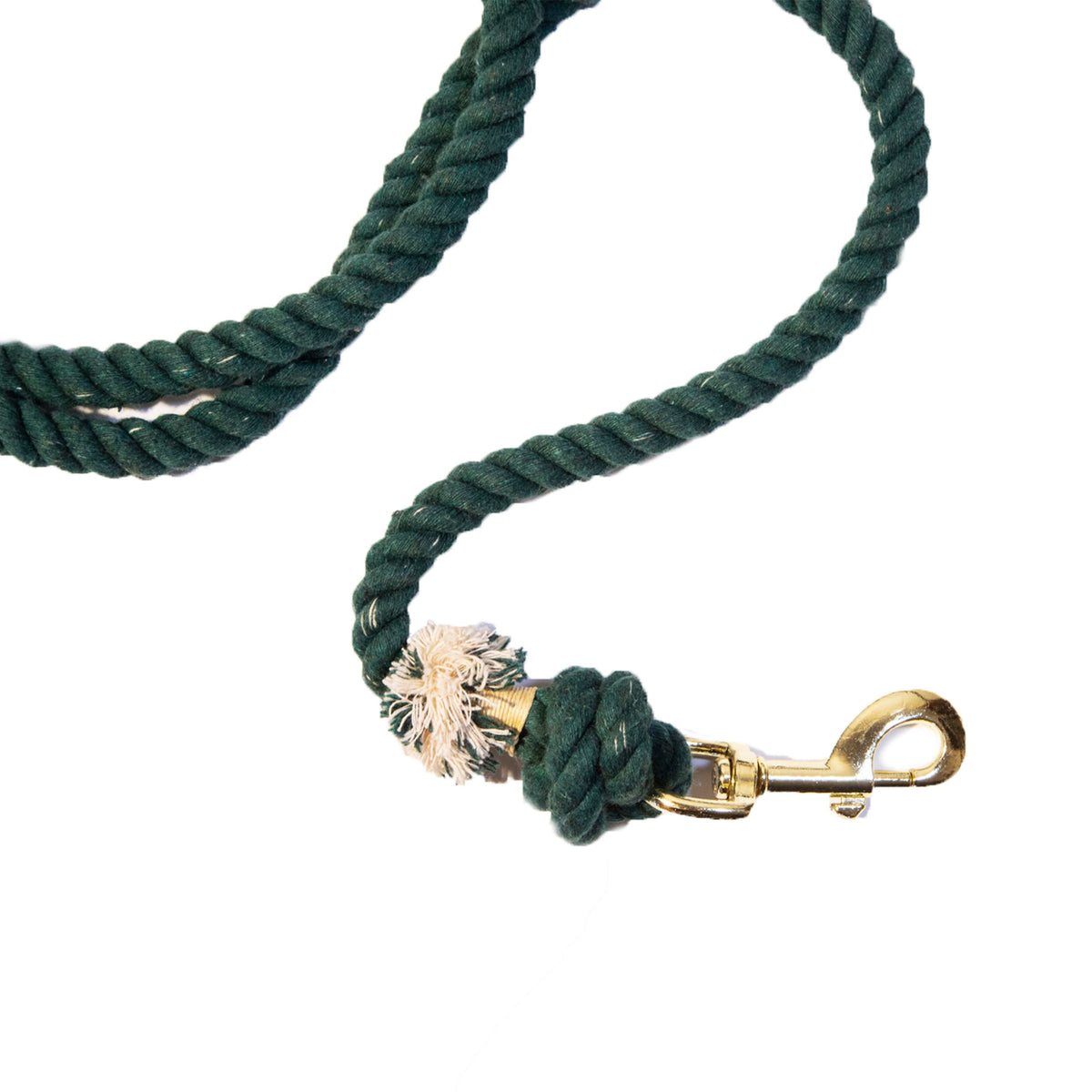 Glow Pups: Dark Green Boho Chic Cotton Rope Dog Leash