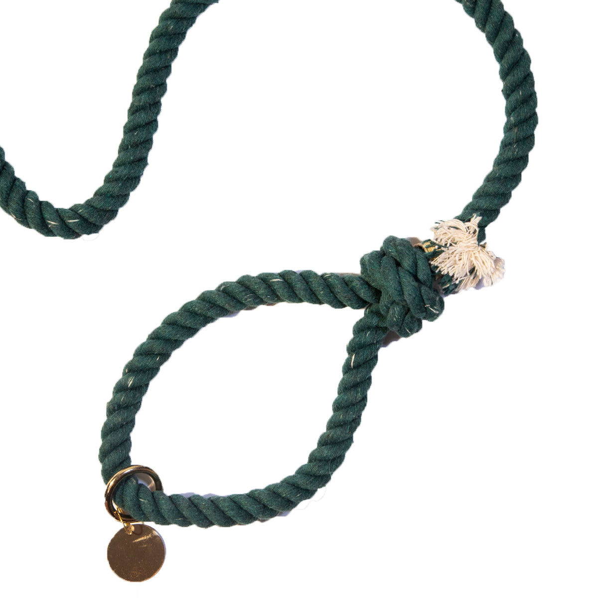 Glow Pups: Dark Green Boho Chic Cotton Rope Dog Leash