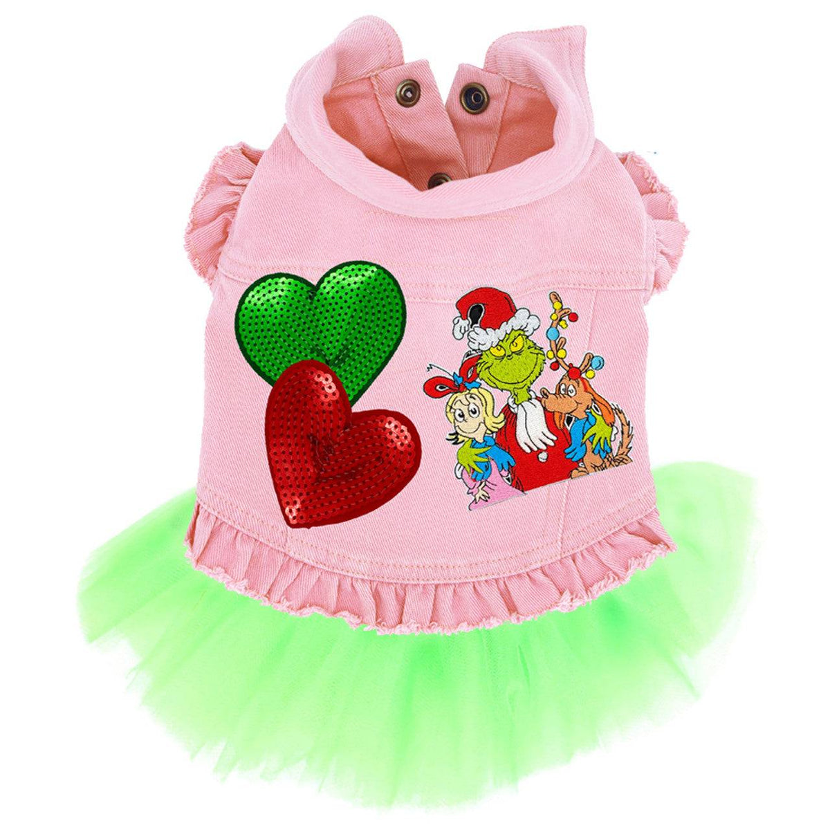 Grinch, Cindy Lou & Max Denim Dog Jacket