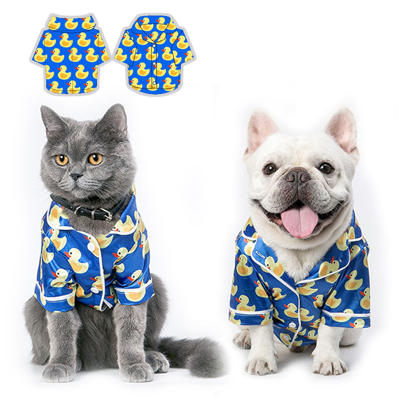 Pet Silk Duck Pajamas