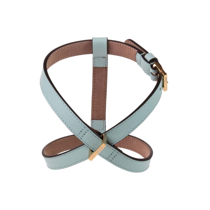 Leather Dog Harness in Cloud - Plain, Made in Italy