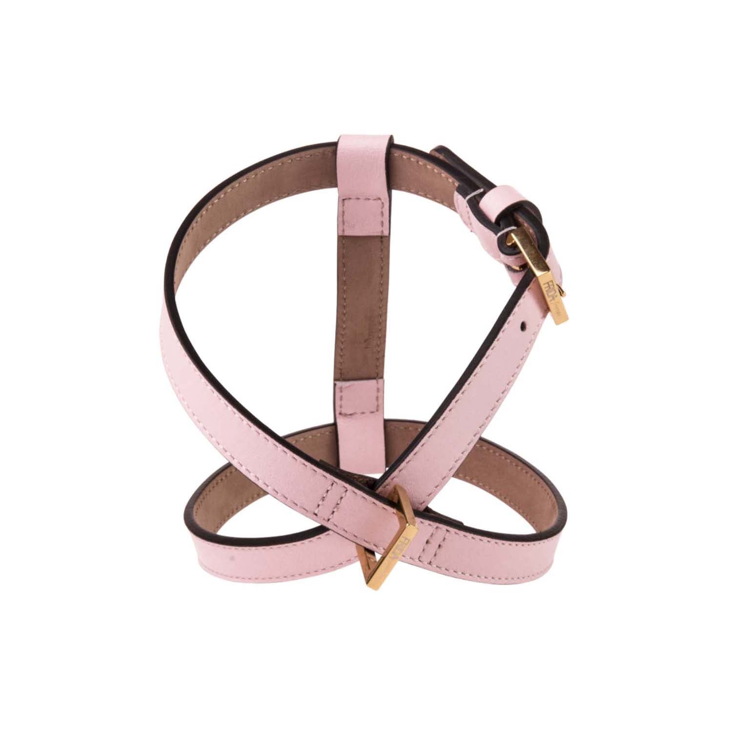 Leather Dog Harness in Pink - Plain, Made in Italy