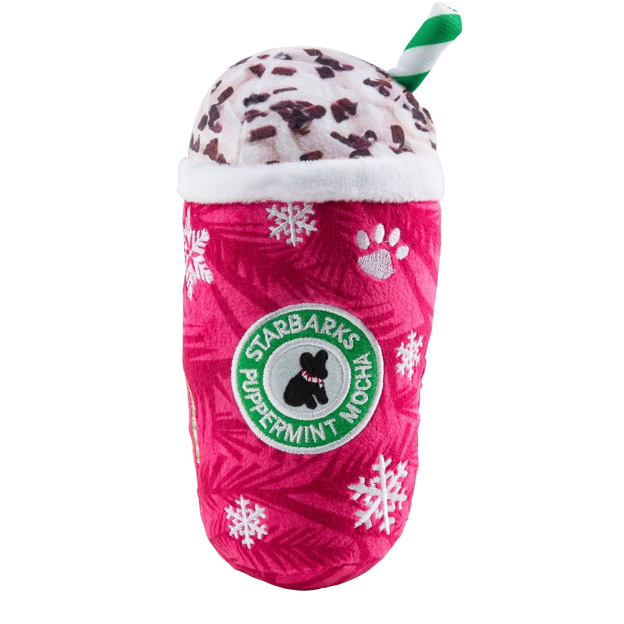 Haute Diggity Dog Starbarks Puppermint Mocha Christmas Plush Dog Toy
