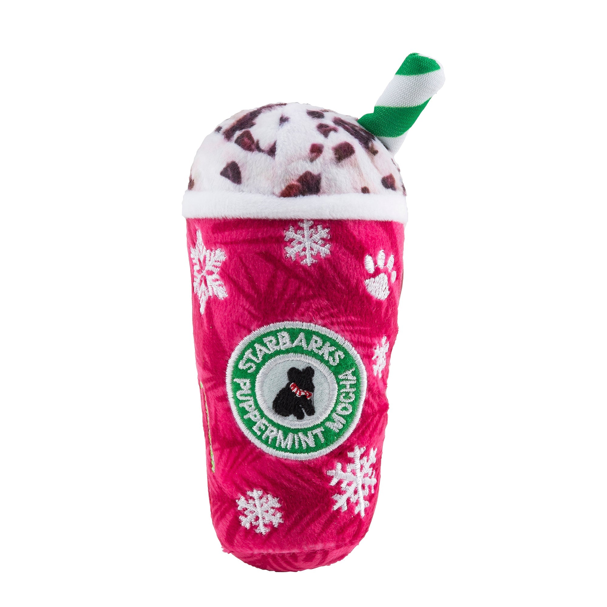 Haute Diggity Dog Starbarks Puppermint Mocha Christmas Plush Dog Toy