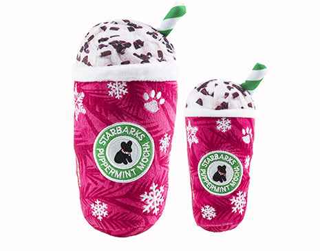 Haute Diggity Dog Starbarks Puppermint Mocha Christmas Plush Dog Toy