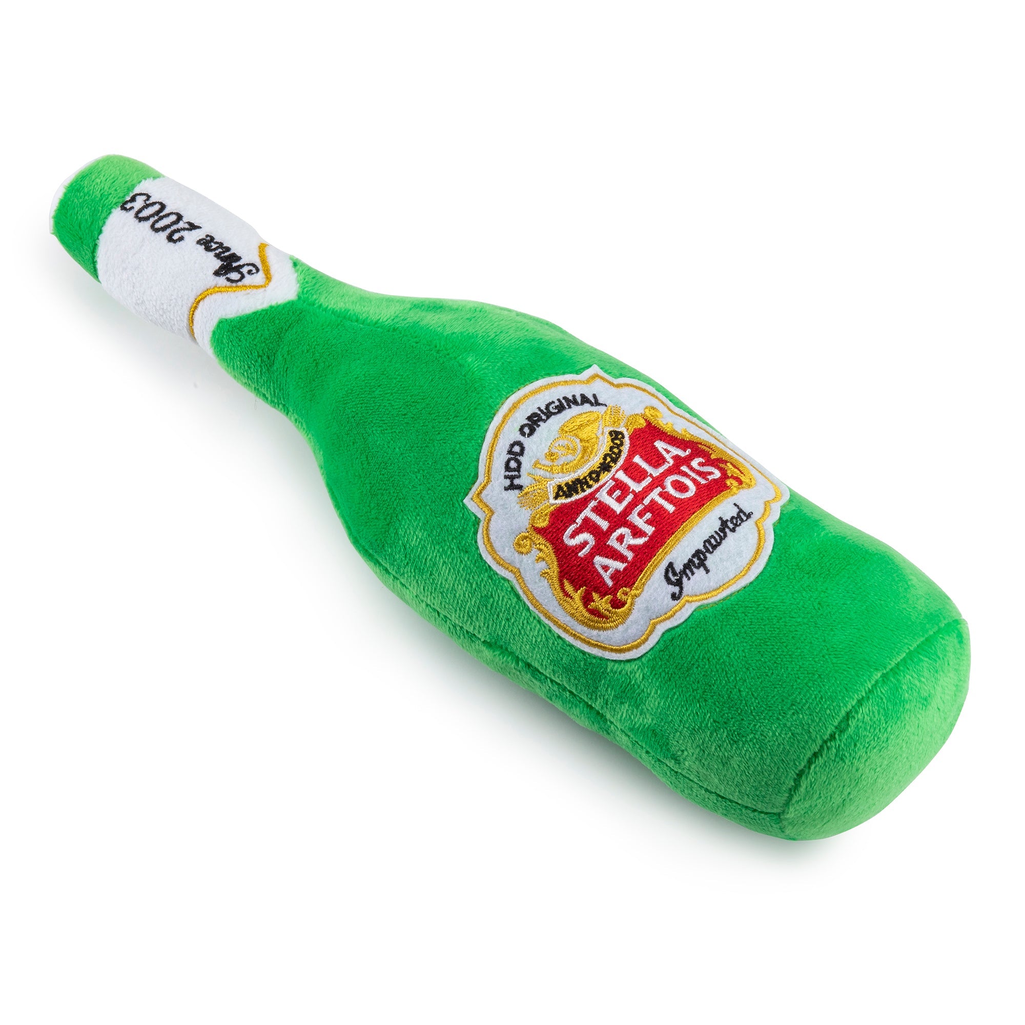 Haute Diggity Dog Stella Arftois Beer Bottle Plush Dog Toy