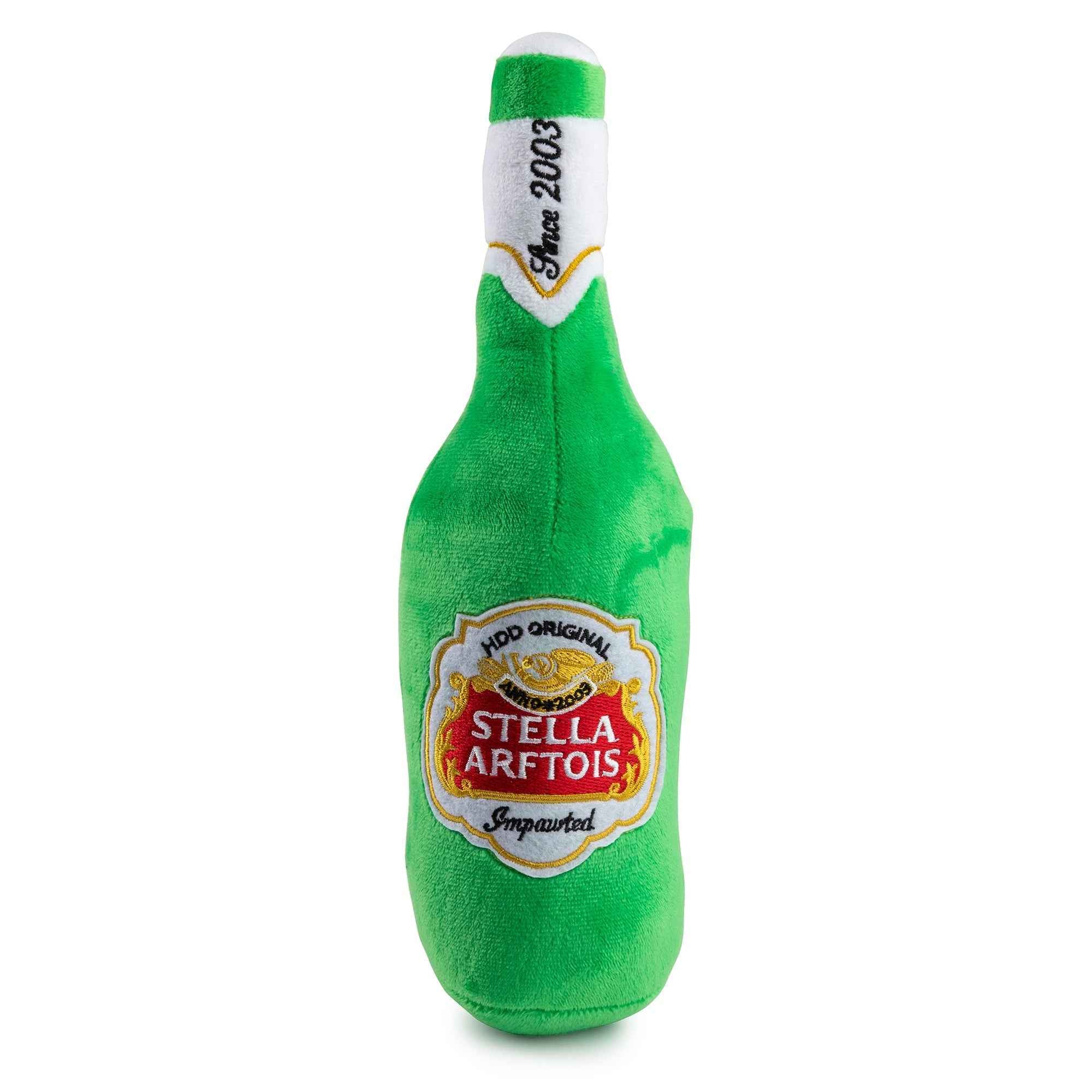 Haute Diggity Dog Stella Arftois Beer Bottle Plush Dog Toy