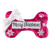 Haute Diggity Dog Puppermint Bone - Merry Christmas Plush Dog Toy Holiday Christmas Plush Dog Toy