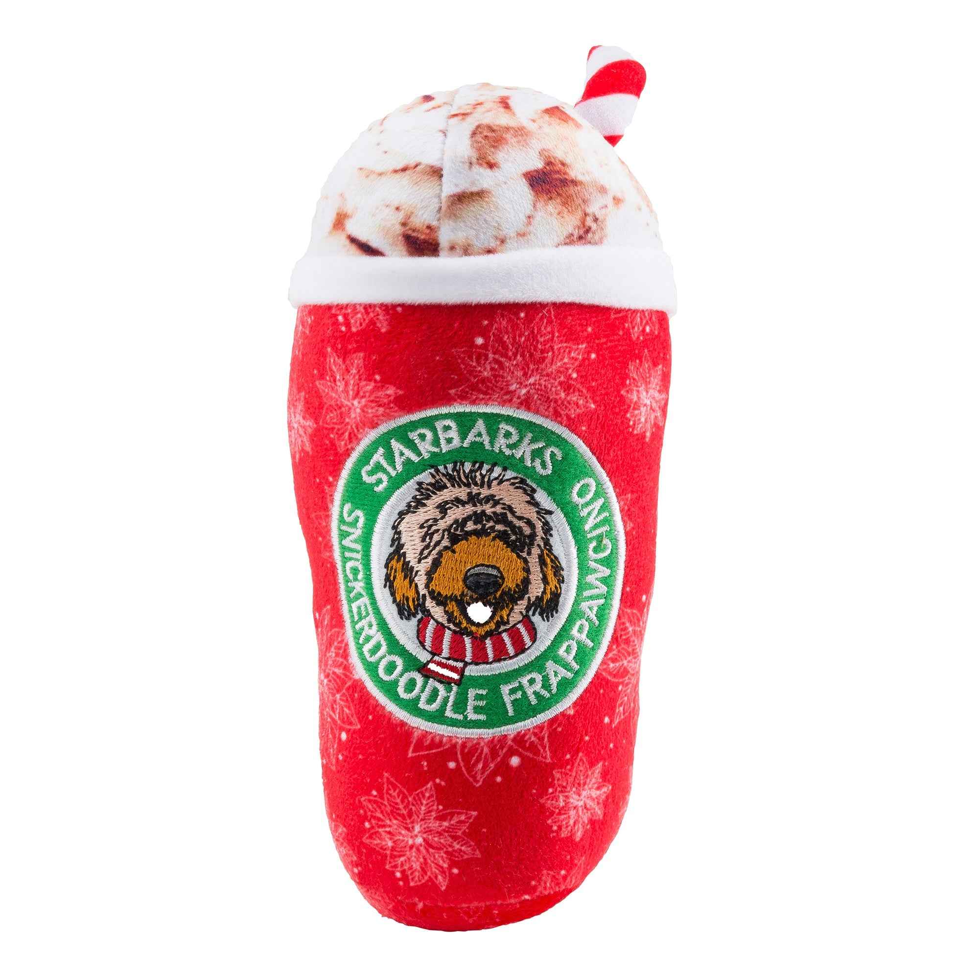 Haute Diggity Dog Starbarks Snickerdoodle Frappawcino Christmas Plush Dog Toy