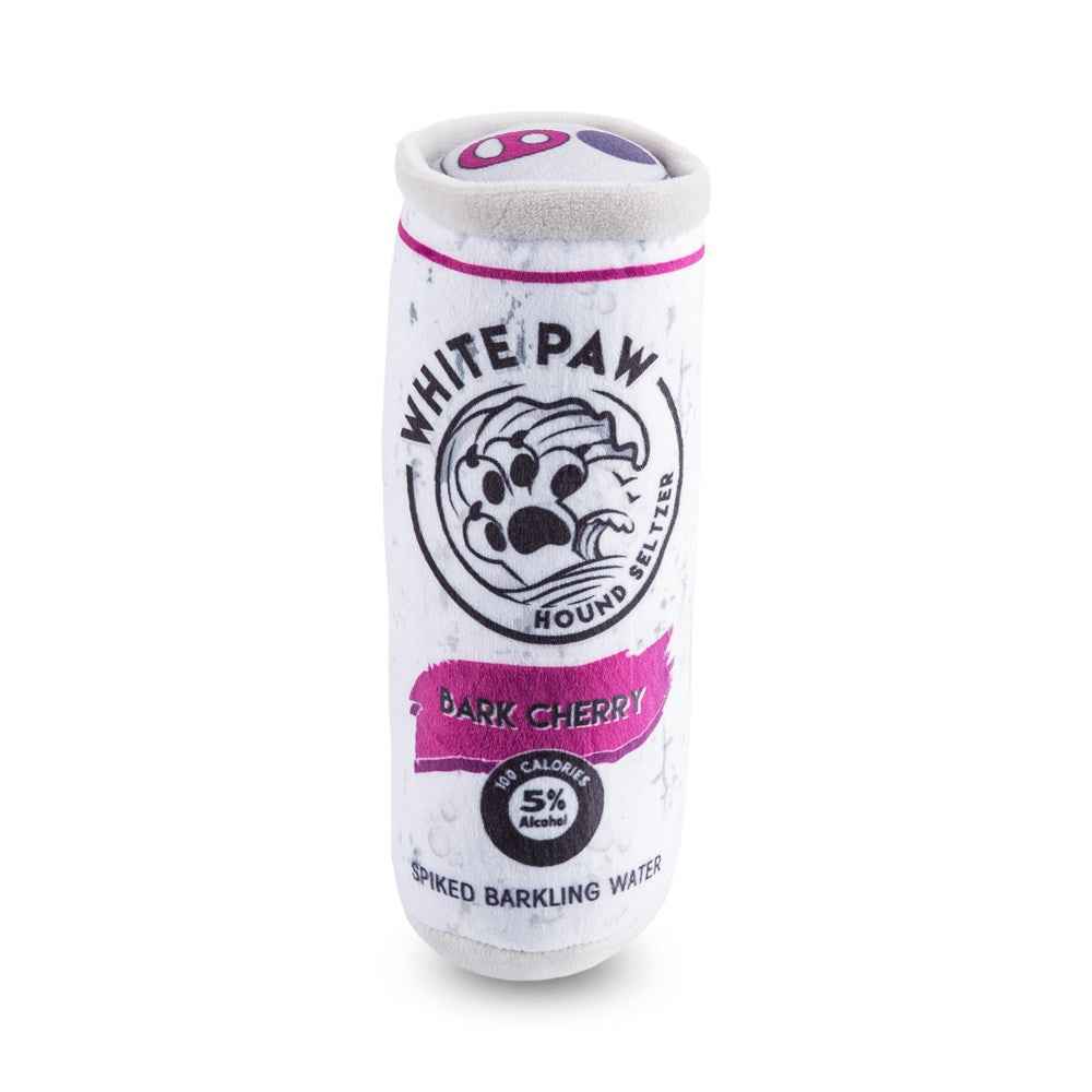 Haute Diggity Dog White Paw Bark Cherry Plush Dog Toy