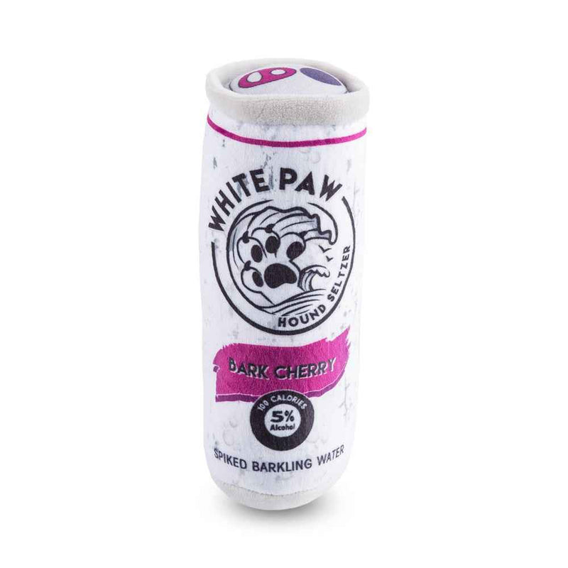 Haute Diggity Dog White Paw Bark Cherry Plush Dog Toy