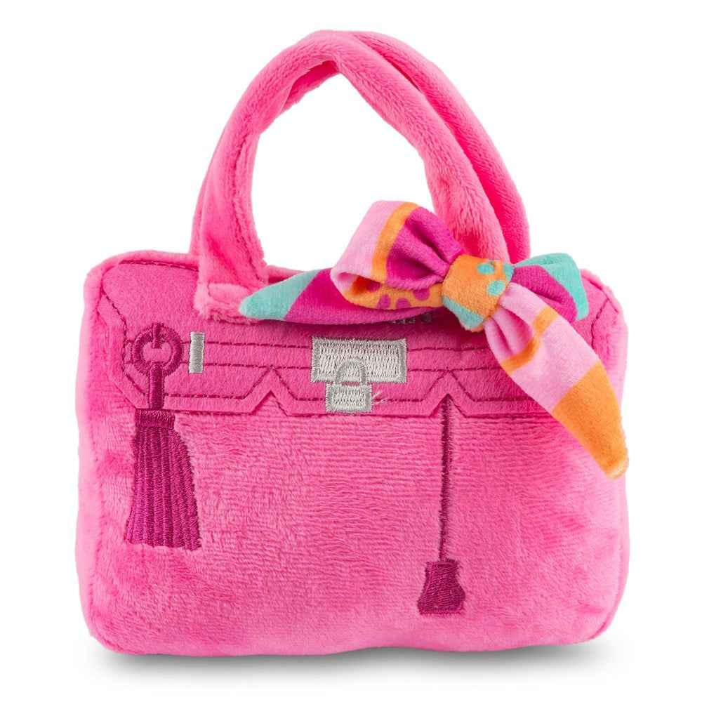 Haute Diggity Dog Barkin Bag - Pink w/ Scarf (Chic Doggie) Plush Dog Toy