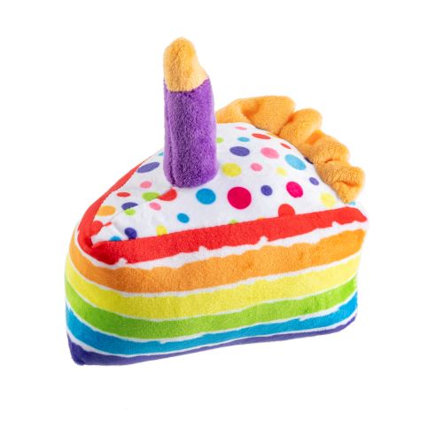 Haute Diggity Dog Birthday Cake Slice Plush Dog Toy