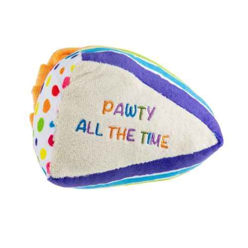 Haute Diggity Dog Birthday Cake Slice Plush Dog Toy