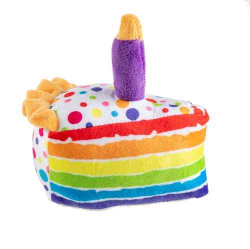 Haute Diggity Dog Birthday Cake Slice Plush Dog Toy