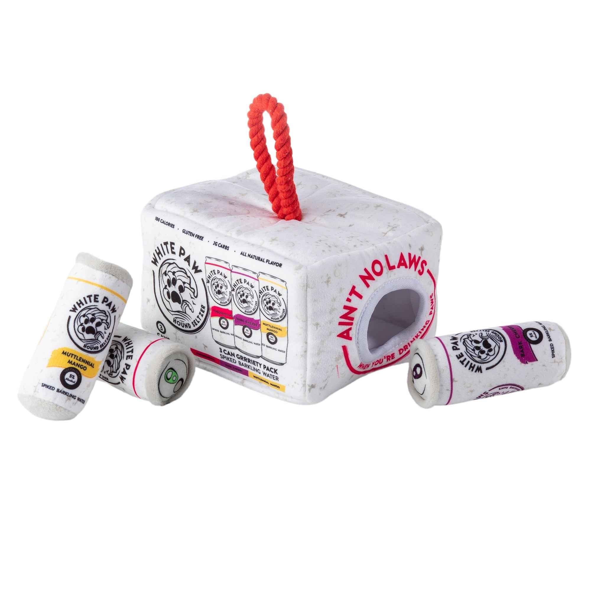 Haute Diggity Dog White Paw Grrriety Pack Activity House Plush Dog Toy