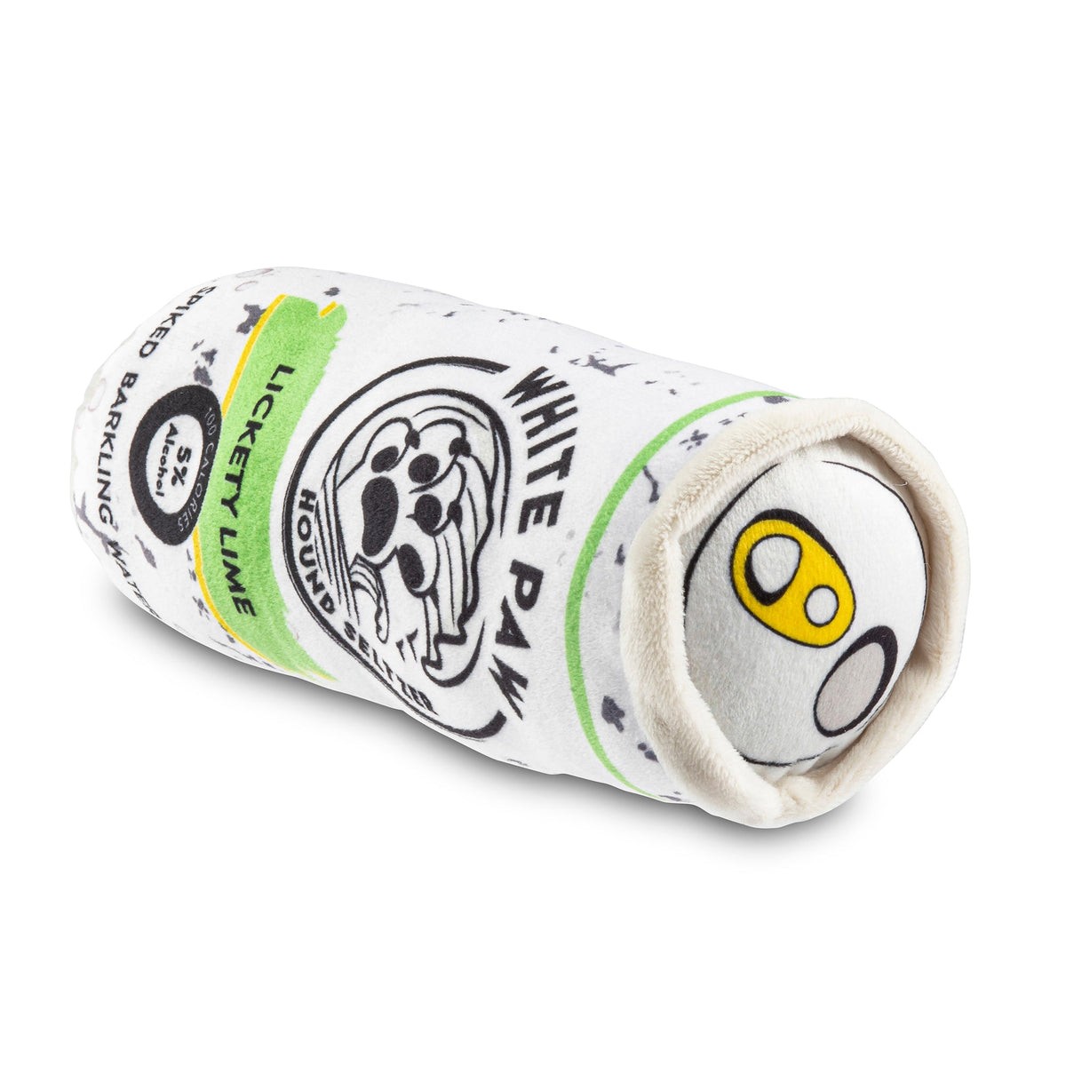 Haute Diggity Dog White Paw Lickety Lime Plush Dog Toy