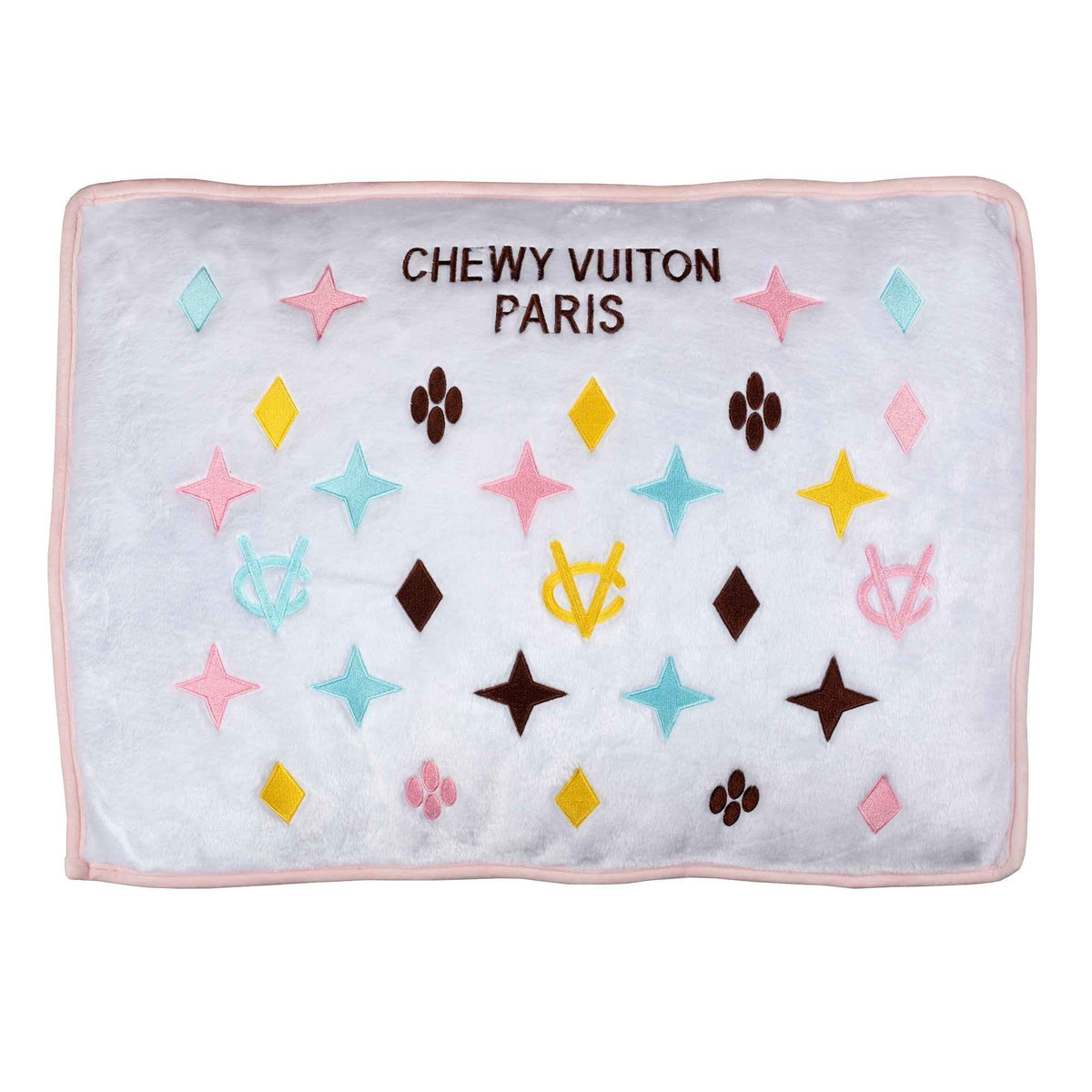 Haute Diggity Dog White Chewy Vuiton Bed Dog Bed