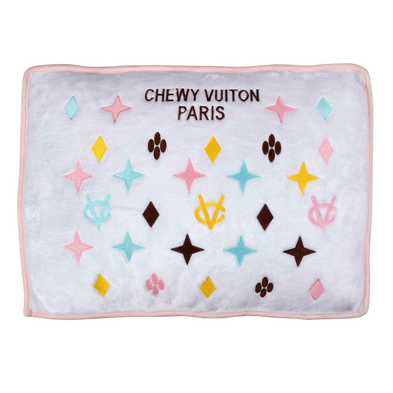 Haute Diggity Dog White Chewy Vuiton Bed Dog Bed