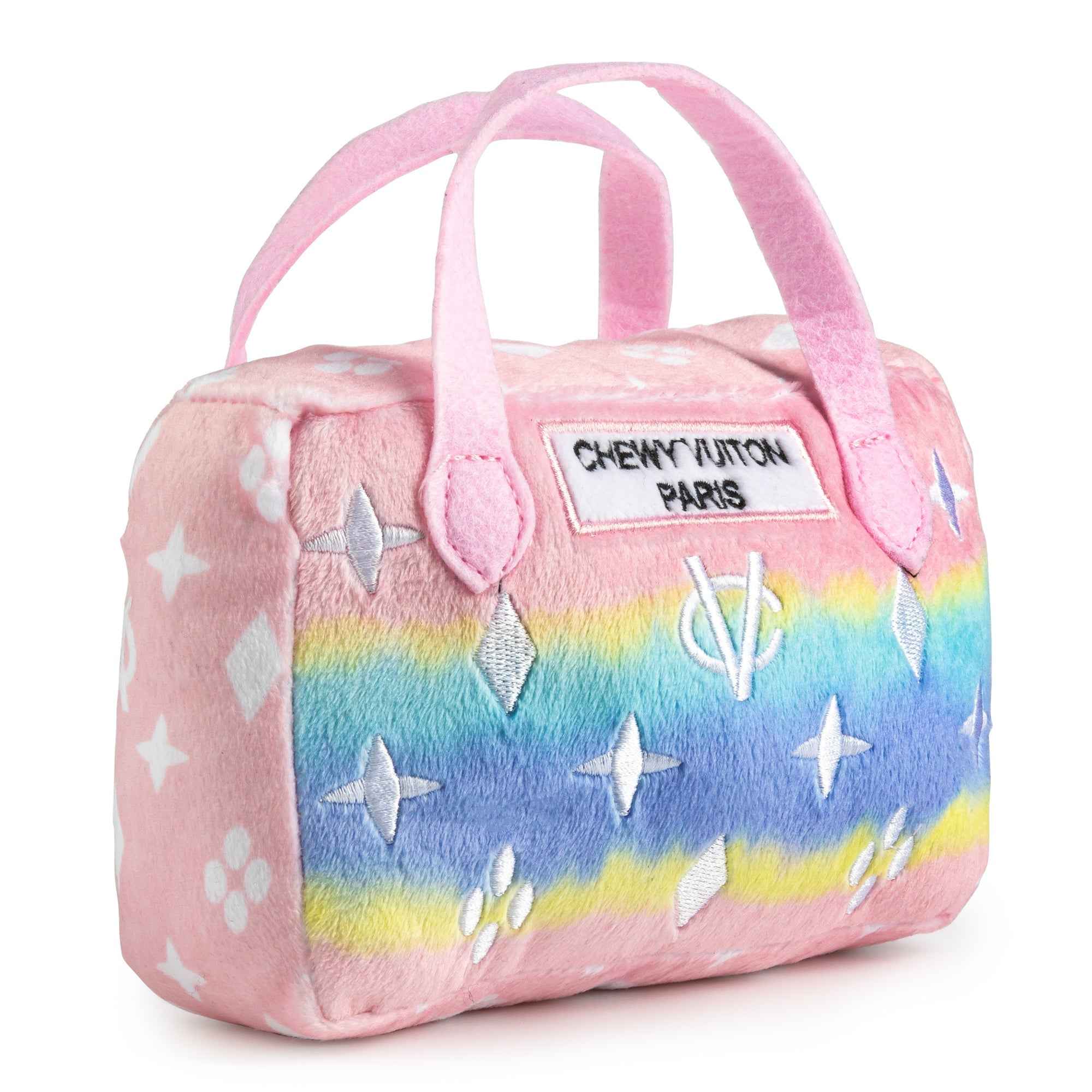 Haute Diggity Dog Pink Ombre Chewy Vuiton Handbag Plush Dog Toy