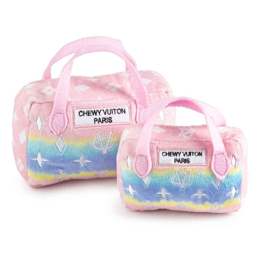 Haute Diggity Dog Pink Ombre Chewy Vuiton Handbag Plush Dog Toy