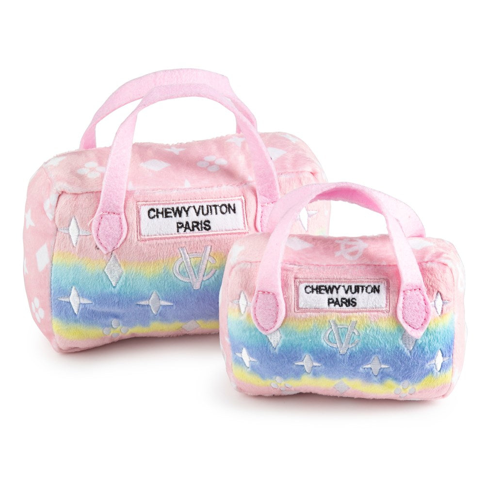 Haute Diggity Dog Pink Ombre Chewy Vuiton Handbag Plush Dog Toy