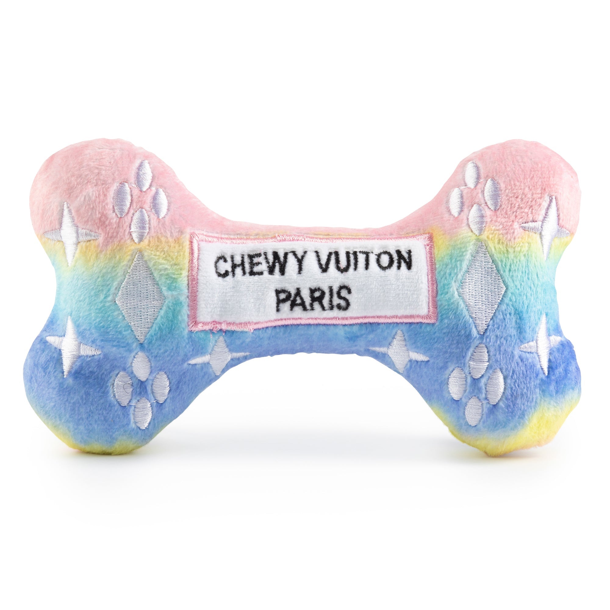 Haute Diggity Dog Pink Ombre Chewy Vuiton Bone Plush Dog Toy