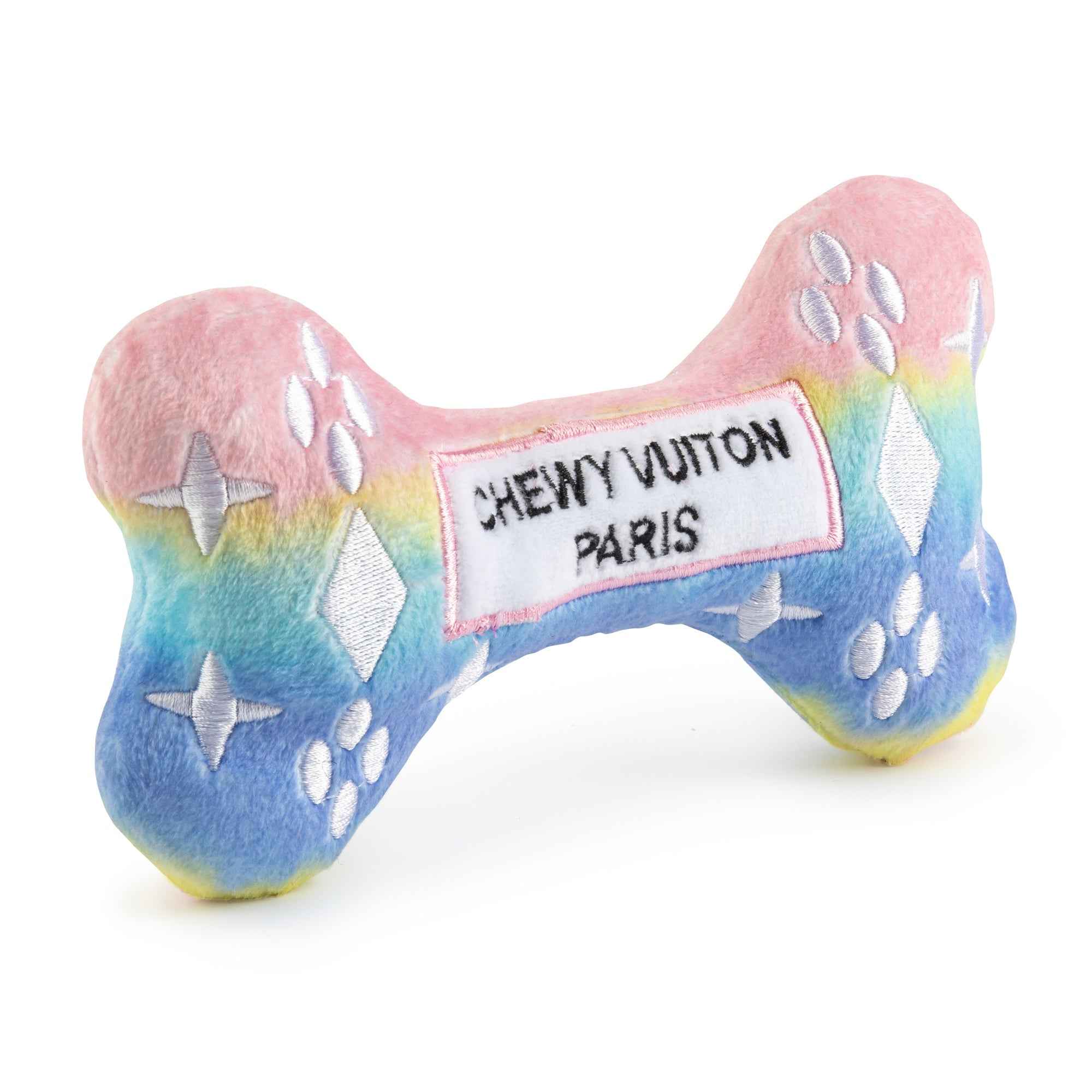 Haute Diggity Dog Pink Ombre Chewy Vuiton Bone Plush Dog Toy