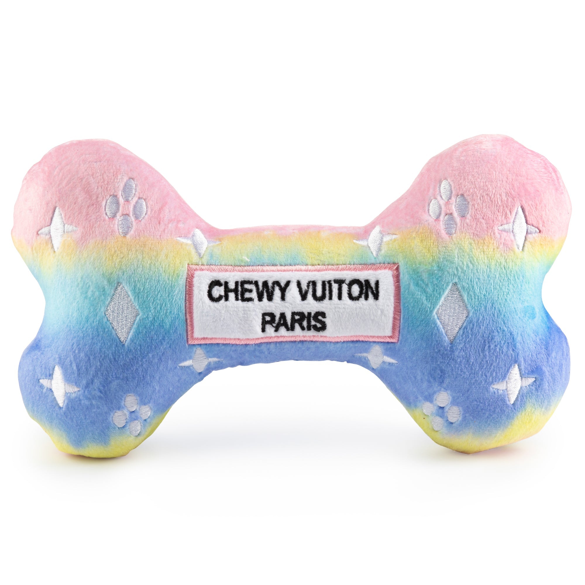 Haute Diggity Dog Pink Ombre Chewy Vuiton Bone Plush Dog Toy