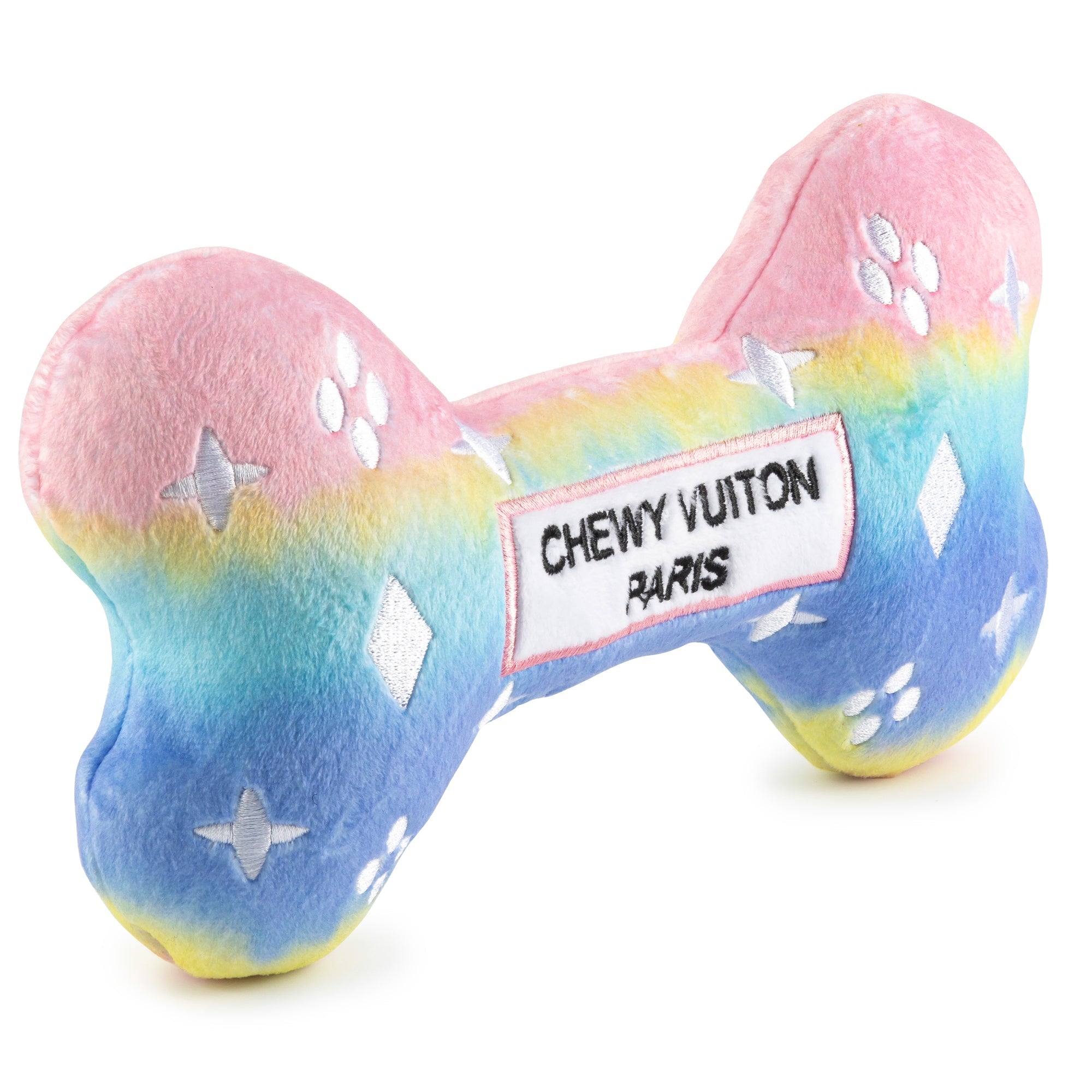 Haute Diggity Dog Pink Ombre Chewy Vuiton Bone Plush Dog Toy