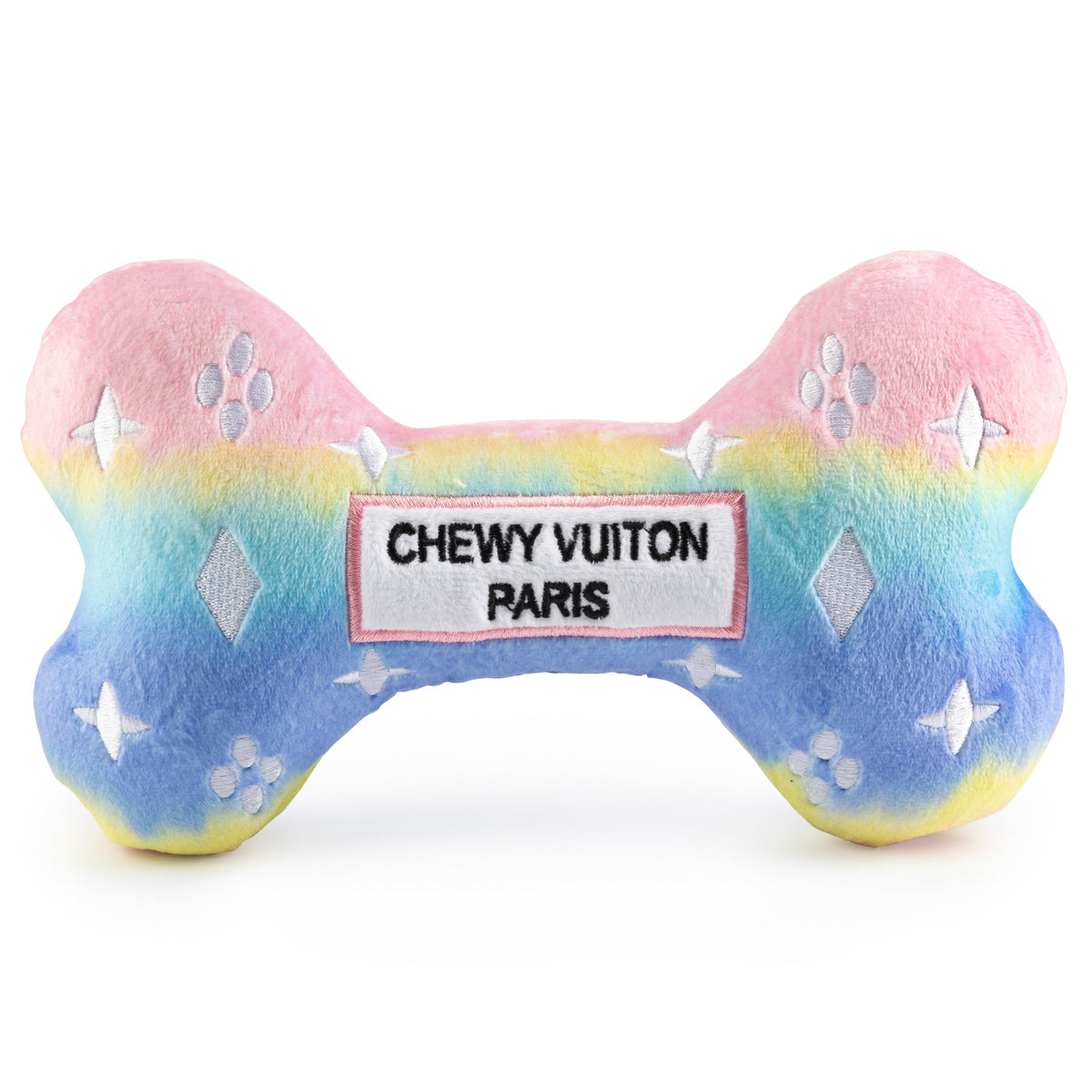 Haute Diggity Dog Pink Ombre Chewy Vuiton Bone Plush Dog Toy