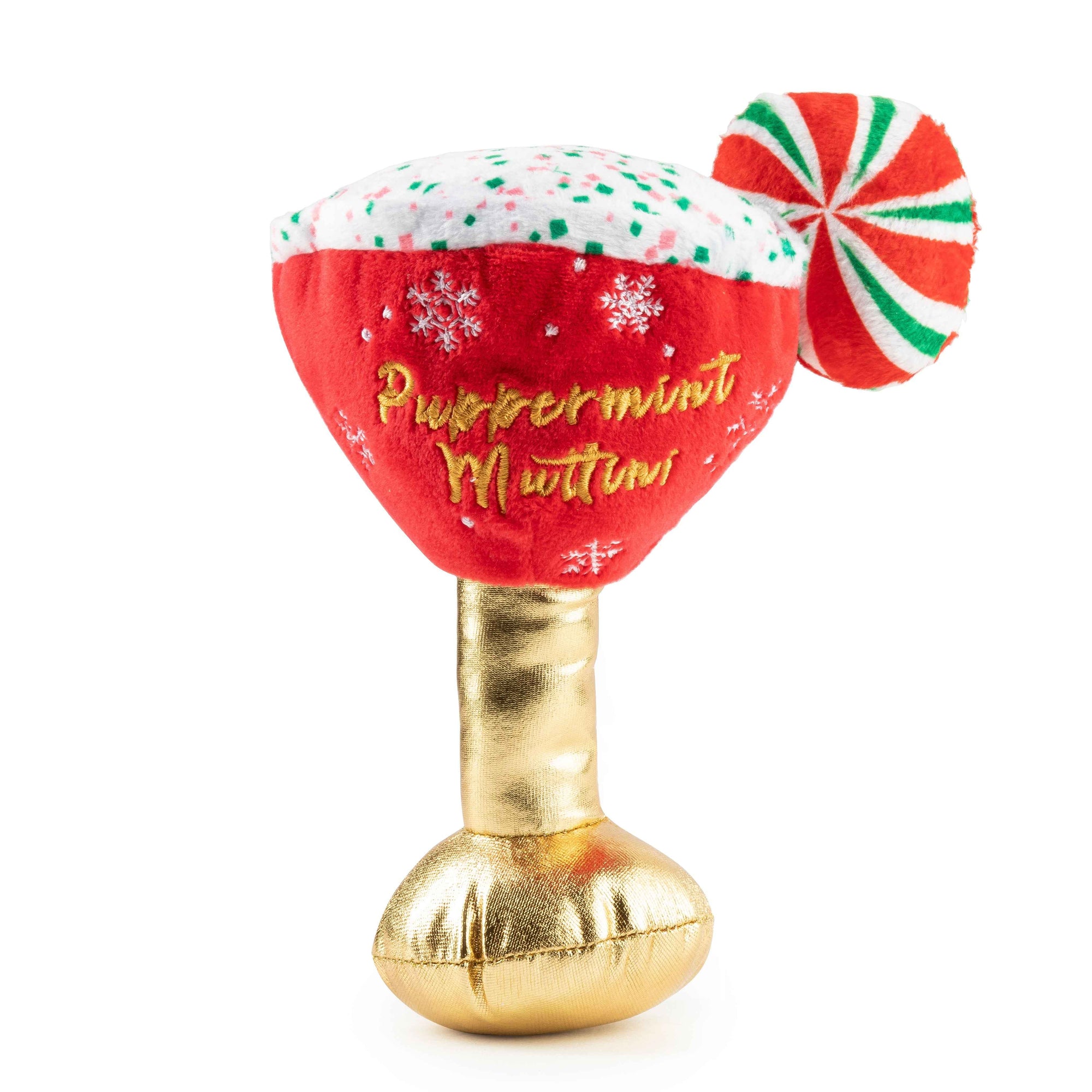 Haute Diggity Dog Puppermint Muttini Holiday Christmas Plush Dog Toy