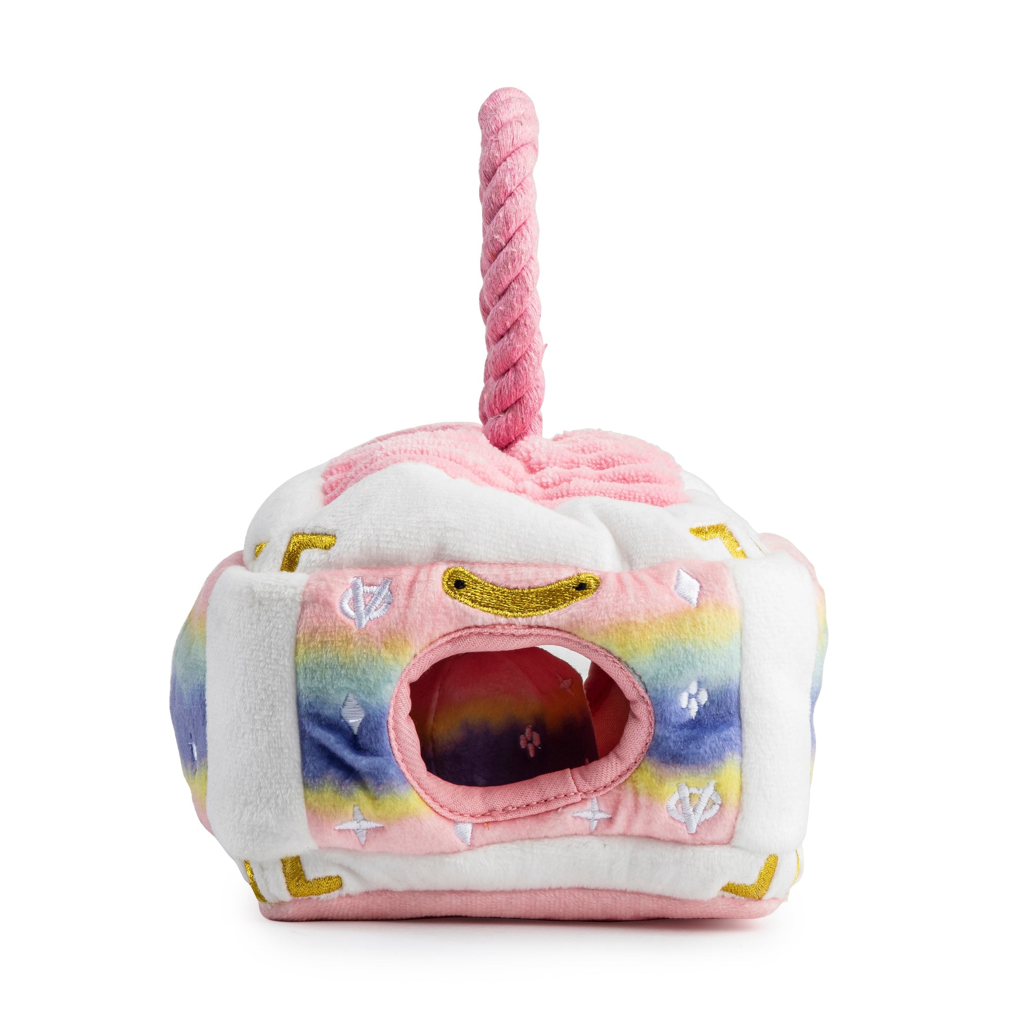 Haute Diggity Dog Pink Ombre Chewy Vuiton Trunk Plush Dog Toy