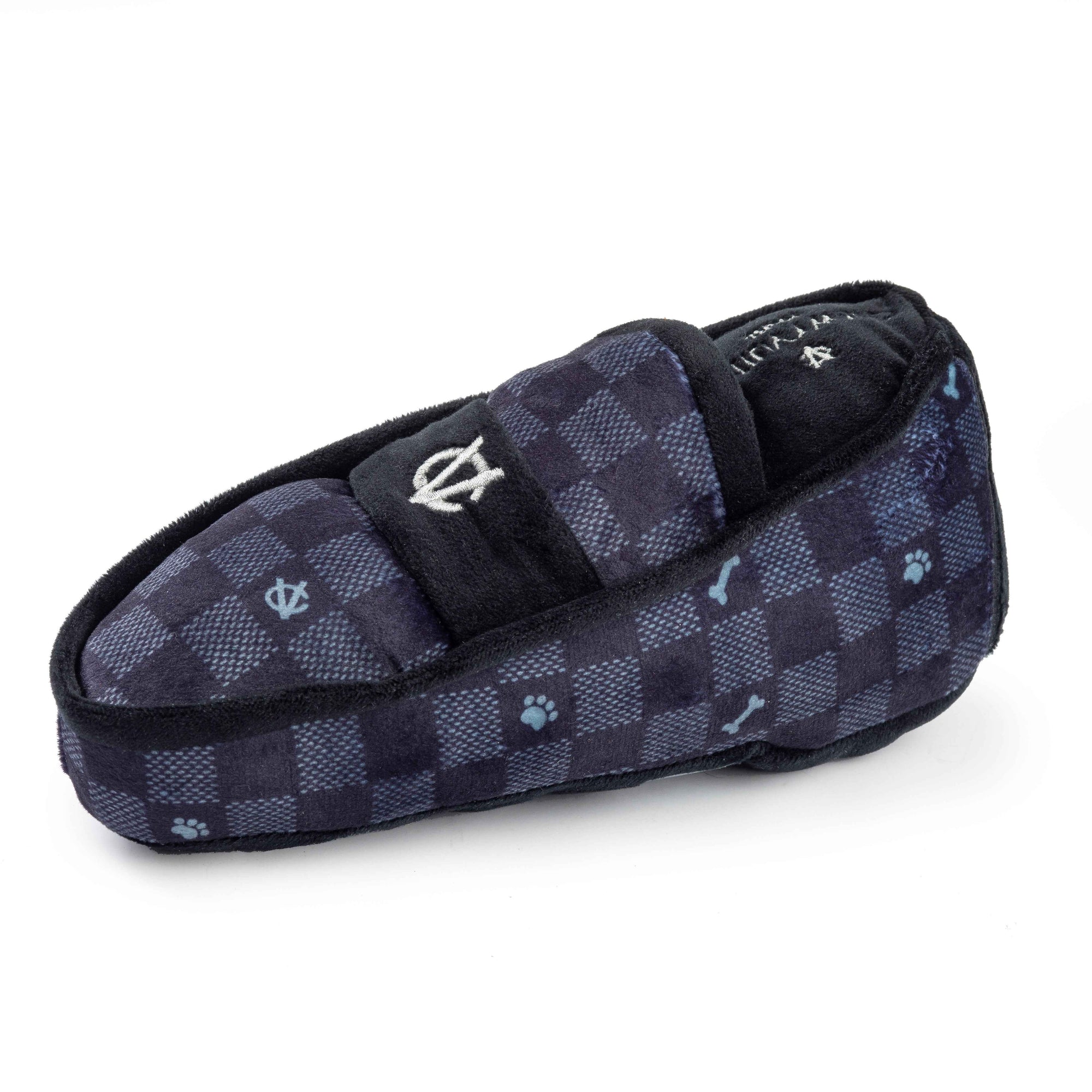 Haute Diggity Dog Black Checker Chewy Vuiton Loafer Plush Dog Toy