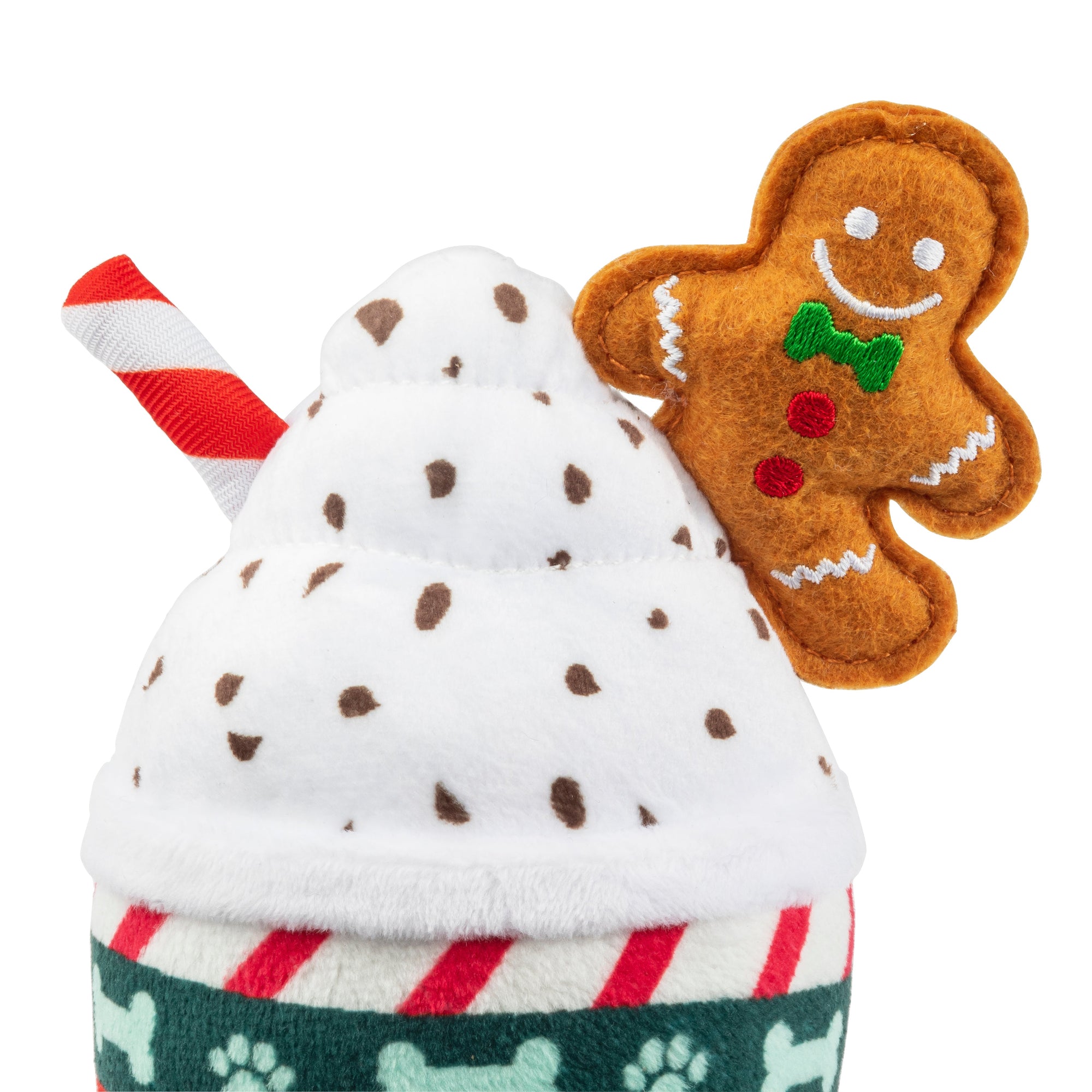 Haute Diggity Dog Starbarks Ginger Bark Latte Holiday Christmas Plush Dog Toy
