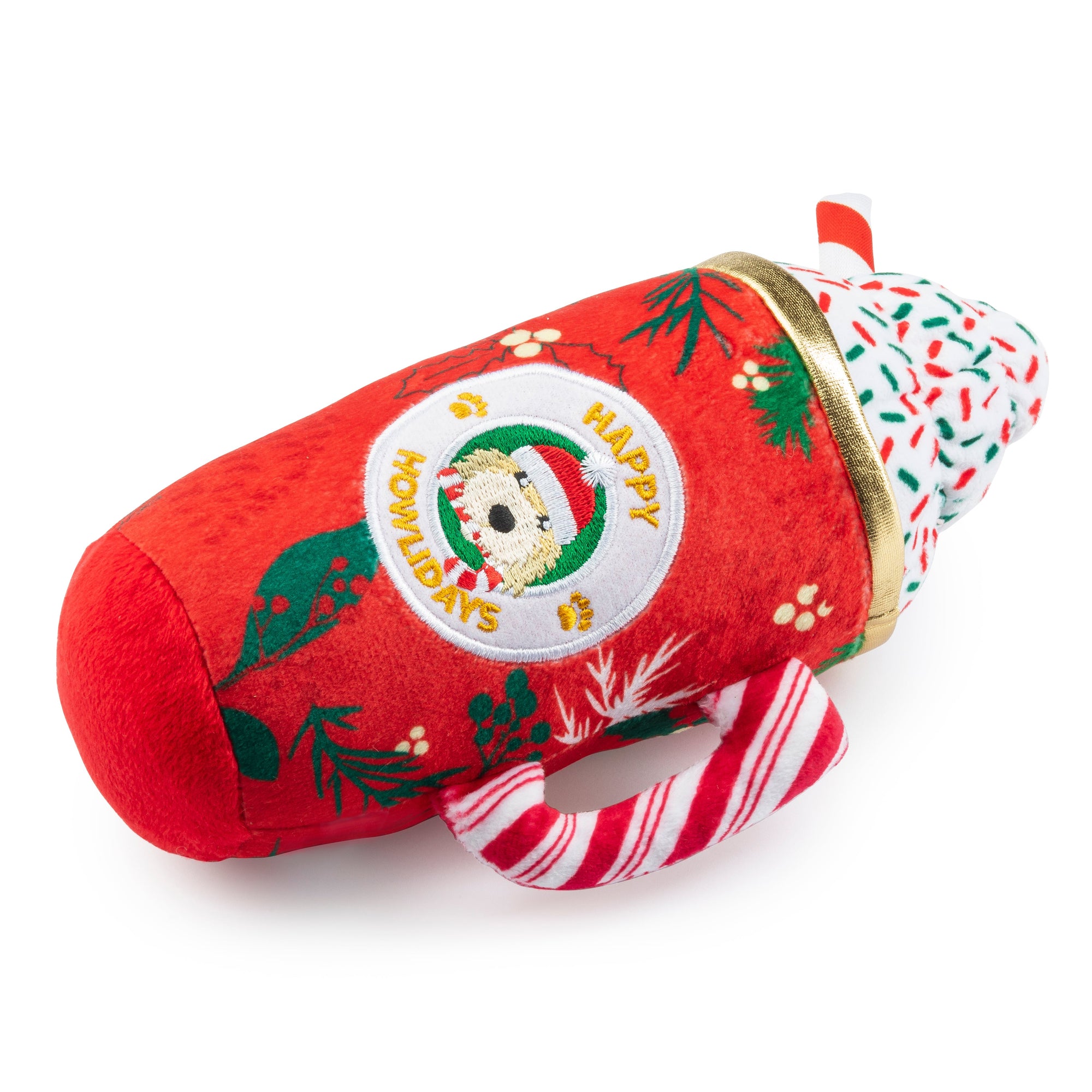 Haute Diggity Dog Howliday Cheer Mug Holiday Christmas Plush Dog Toy