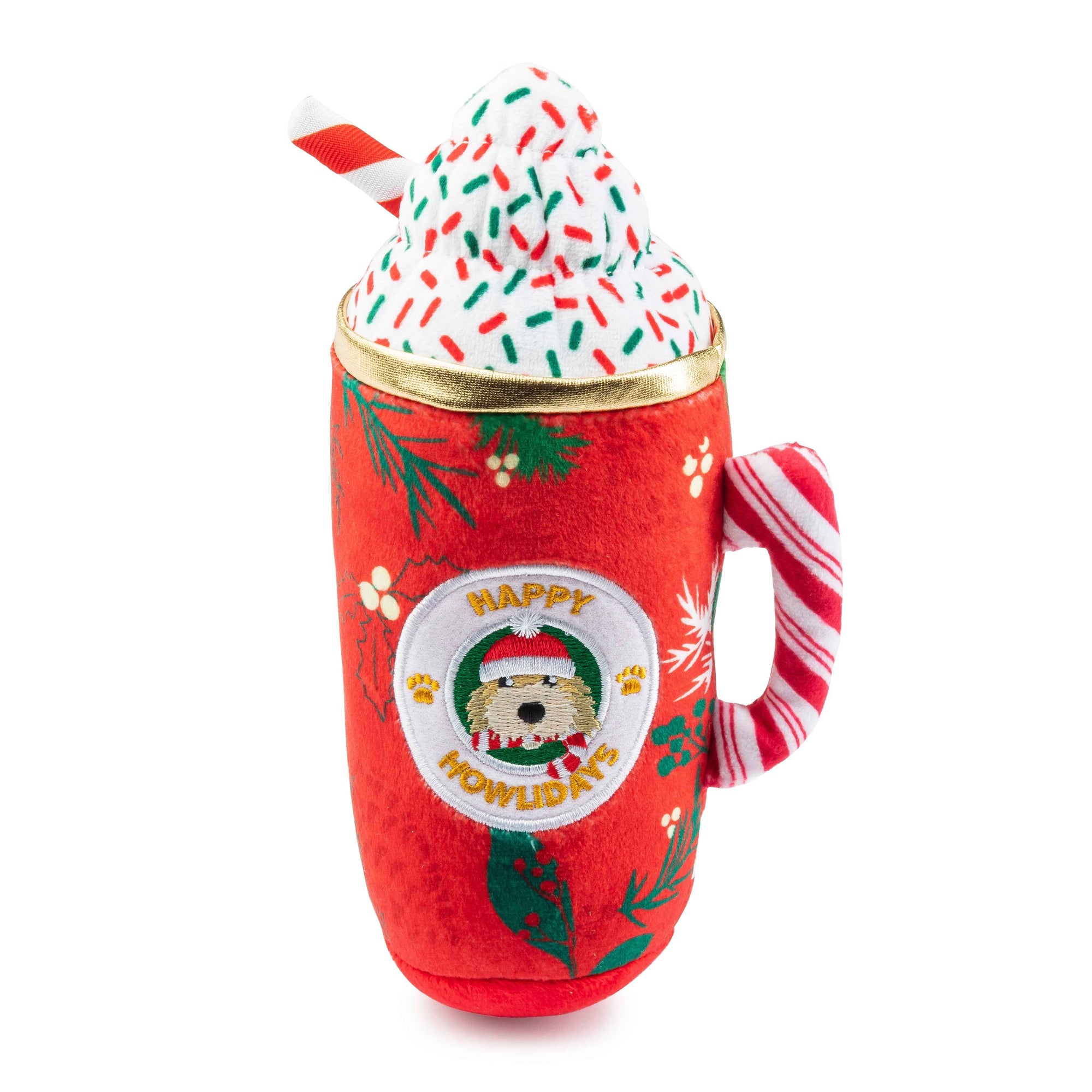 Haute Diggity Dog Howliday Cheer Mug Holiday Christmas Plush Dog Toy