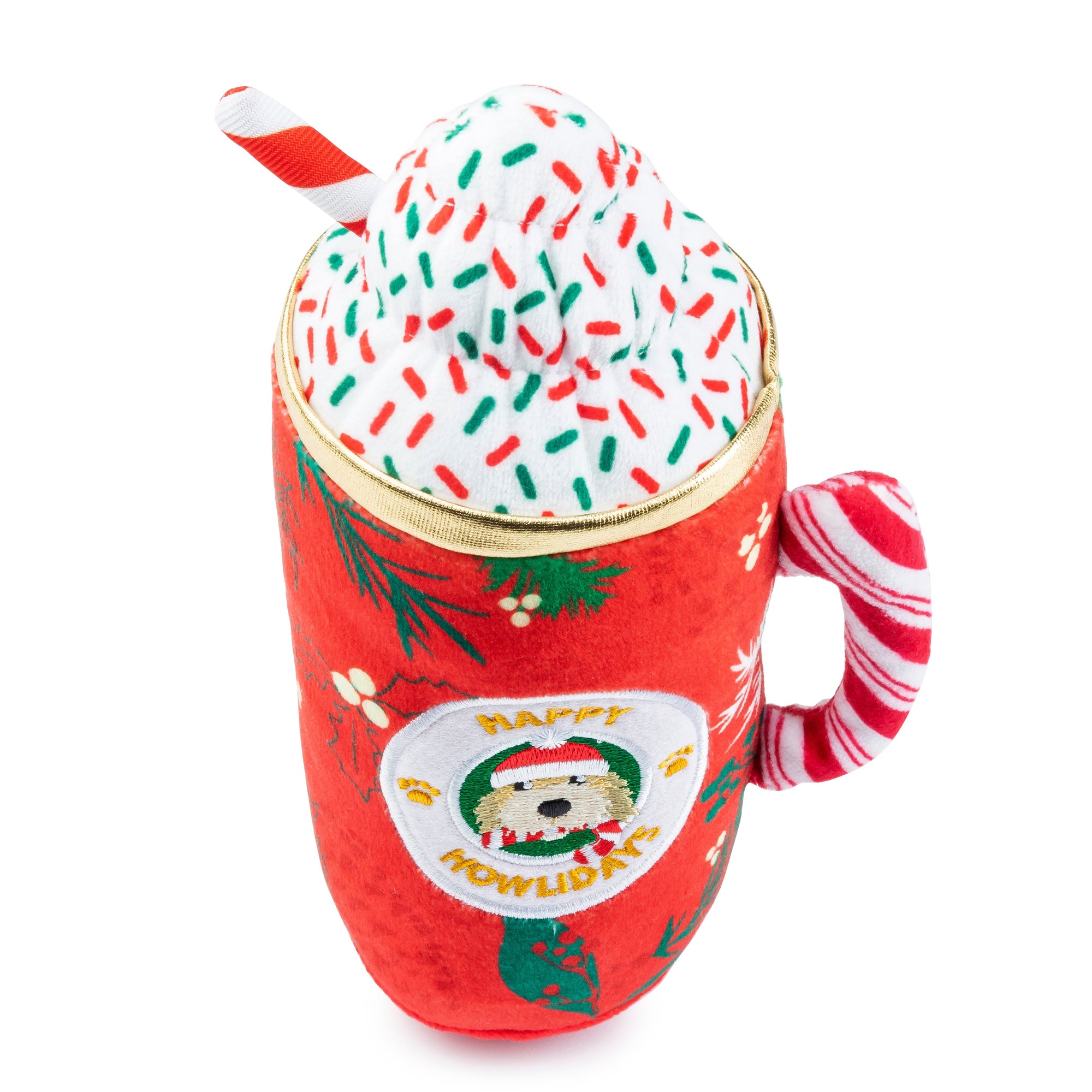 Haute Diggity Dog Howliday Cheer Mug Holiday Christmas Plush Dog Toy