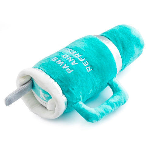Haute Diggity Dog Snuggly Cup - Teal Plush Dog Toy