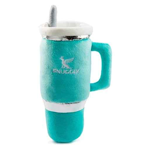 Haute Diggity Dog Snuggly Cup - Teal Plush Dog Toy