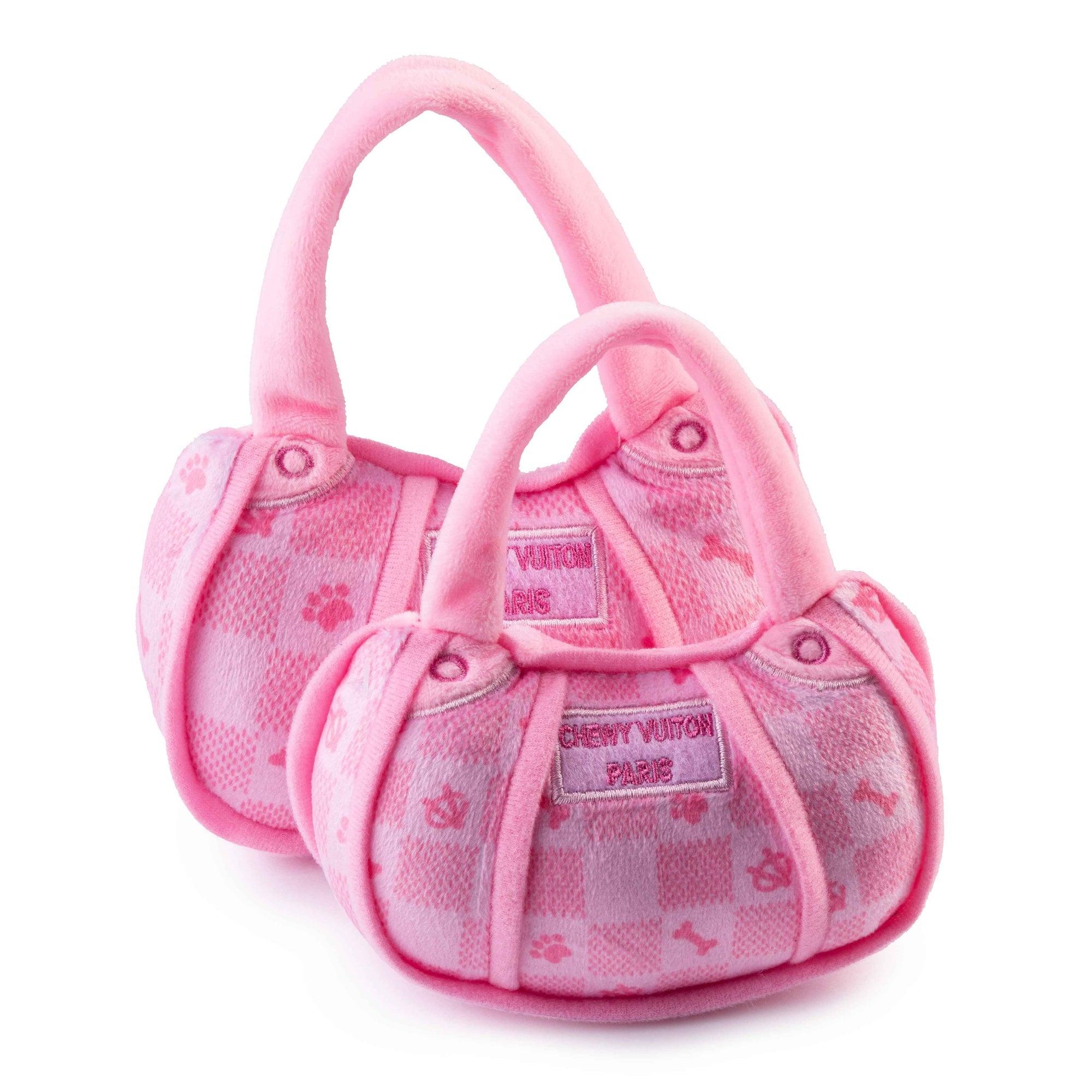 Haute Diggity Dog Pink Checker Chewy Vuiton Handbag Dog Leash